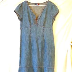 Cotton Denim Midi Dress, Sz 12, NWOT